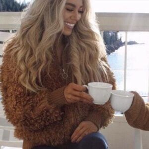 NWT Wild Fable Zip Up Sherpa
Jacket in Cognac Sz XS